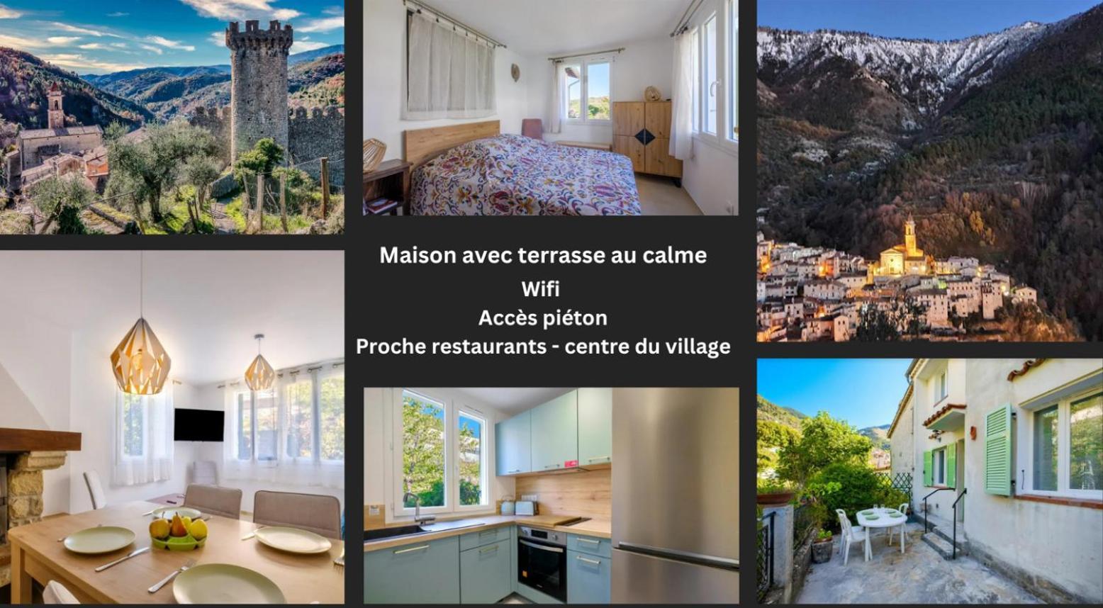 La Tiniera A Luceram - Maison Renovee 2023- Terrasse - Wifi - Village Des Creches ภายนอก รูปภาพ